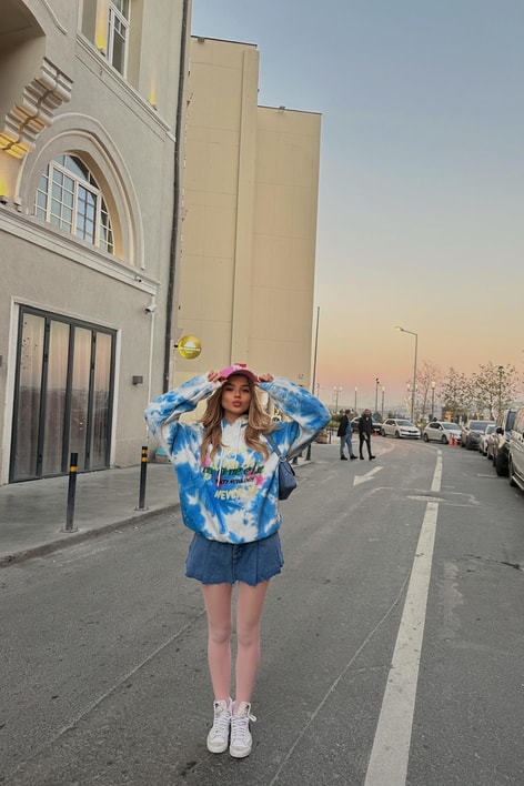 Blue Color Sweatshirt Mavi