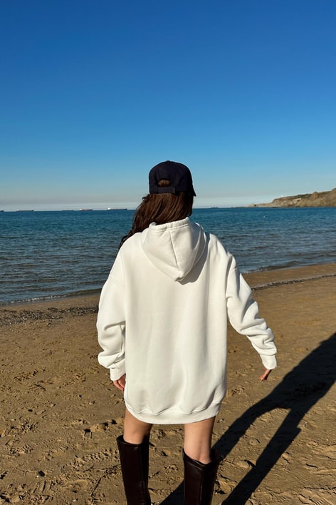 Cepli Basic Sweatshirt Beyaz