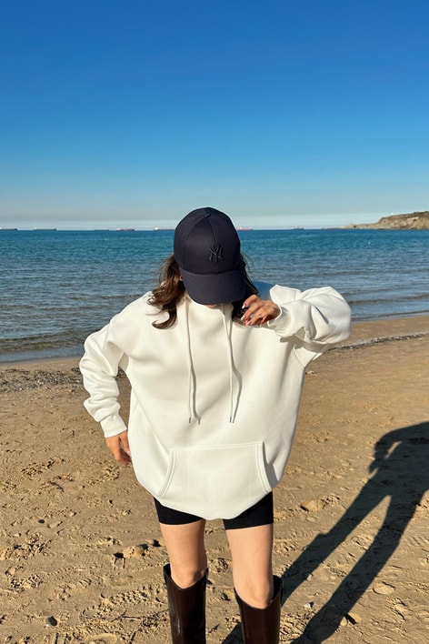 Cepli Basic Sweatshirt Beyaz