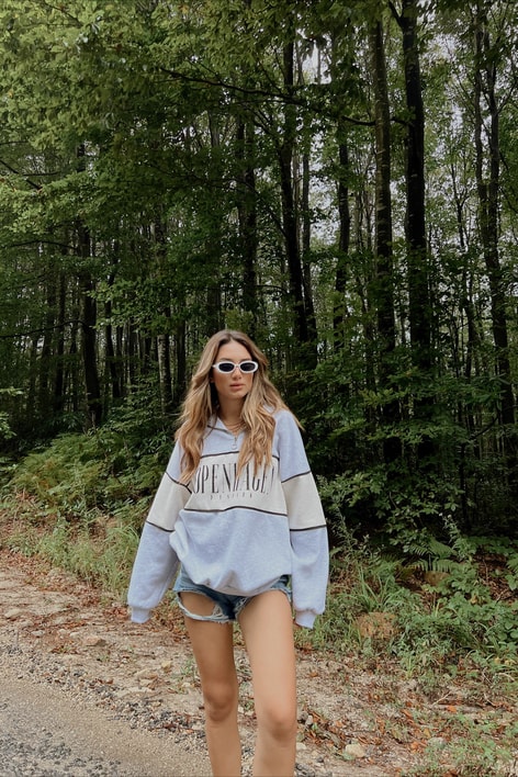 Copenhagen Zip Sweatshirt Gri