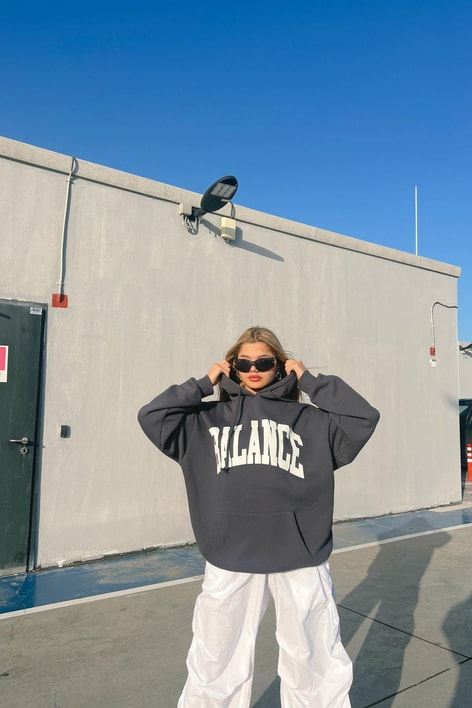 Kapüşonlu Balance Sweatshirt Antrasit
