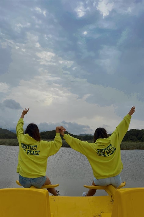 Kapüşonlu Balance Sweatshirt Neon Yeşil