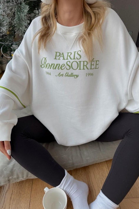 Paris Bonne Sweatshirt Ekru