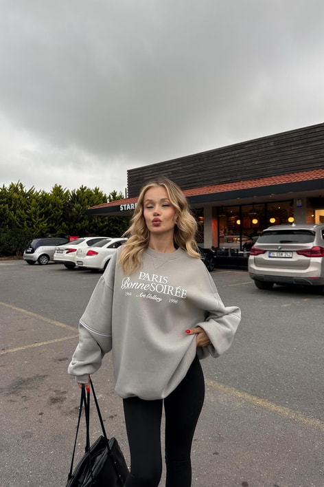 Paris Bonne Sweatshirt Gri
