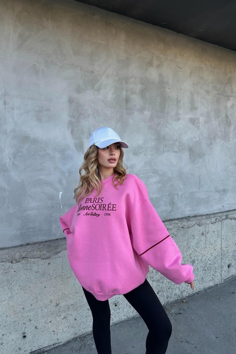 Paris Bonne Sweatshirt Pembe