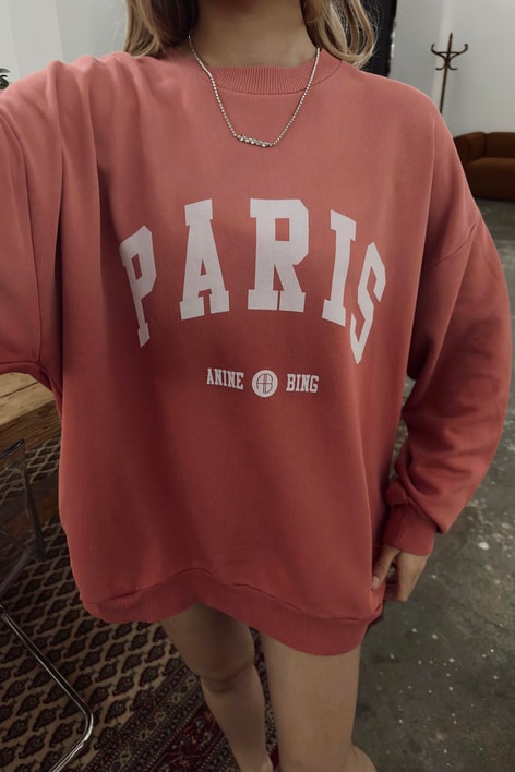 Paris Yıkamalı Sweat Gül Kurusu