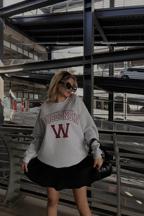 Wısconsın Sweatshirt Gri