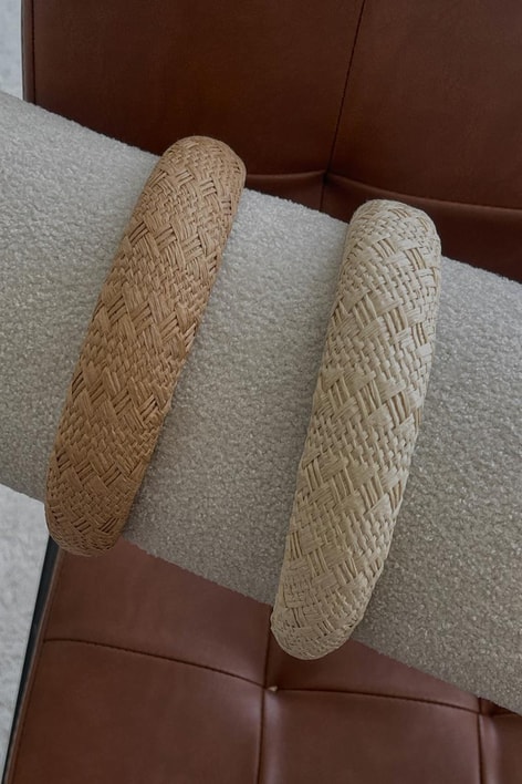 Hasır Örgü Taç Camel