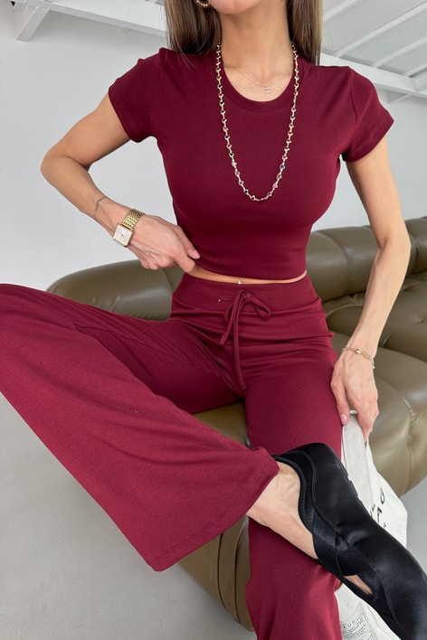 Bağcıklı Model Takım Bordo