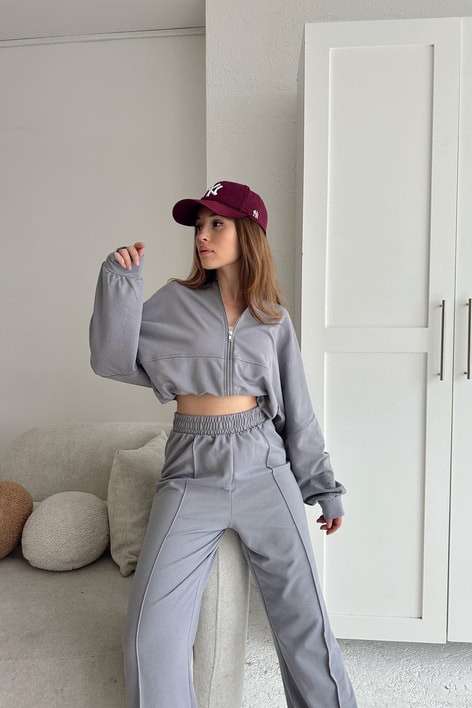 Baggy Eşofman Takımı Gri