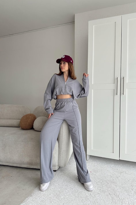 Baggy Eşofman Takımı Gri