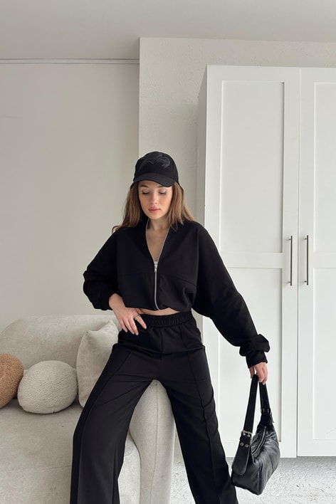 Baggy Eşofman Takımı Siyah