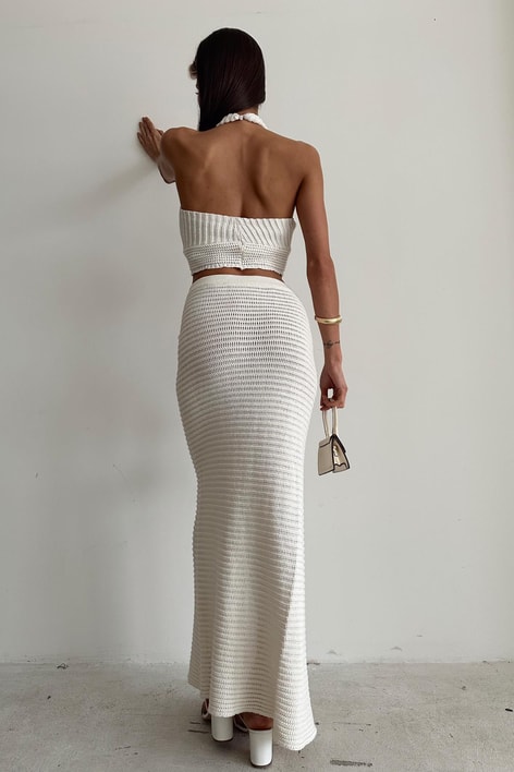 Bohem Rose Triko Takım Ekru