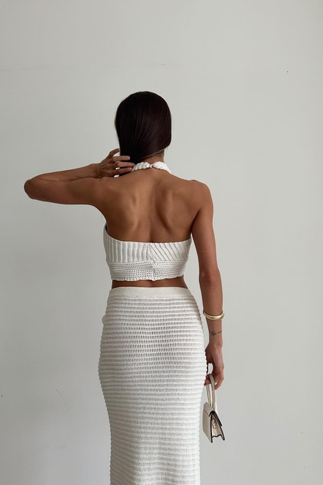 Bohem Rose Triko Takım Ekru