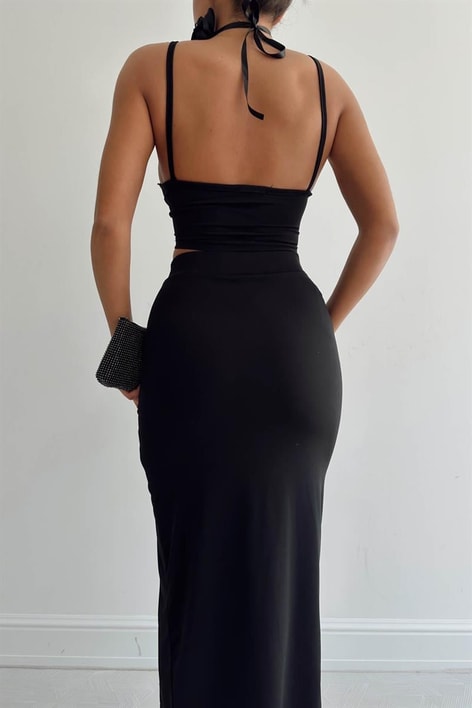 Büstiyerli İkili Takım Siyah