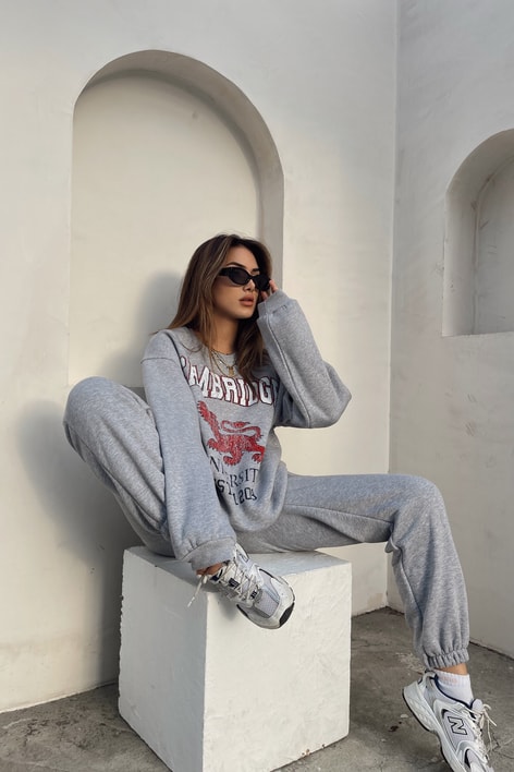 Cambiridge Jogger Eşofman Sweat Takım Gri