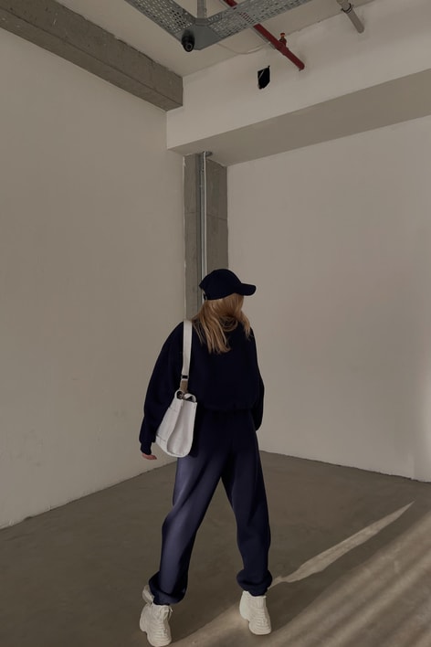 Crop Comfort Takım Lacivert