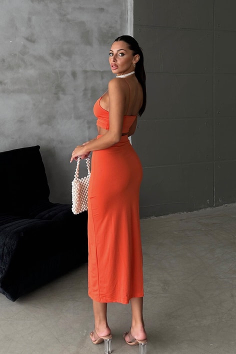 İp Askılı Etekli Takım Oranj