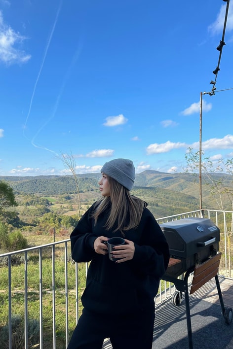 Kanguru Cepli Eşofman Takım Siyah