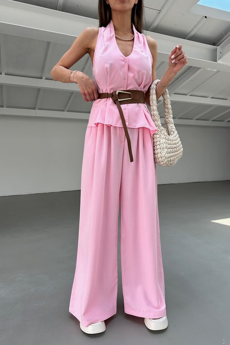 Kemerli Pepa Takım Pembe