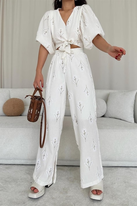 Keten Summer Takım Krem