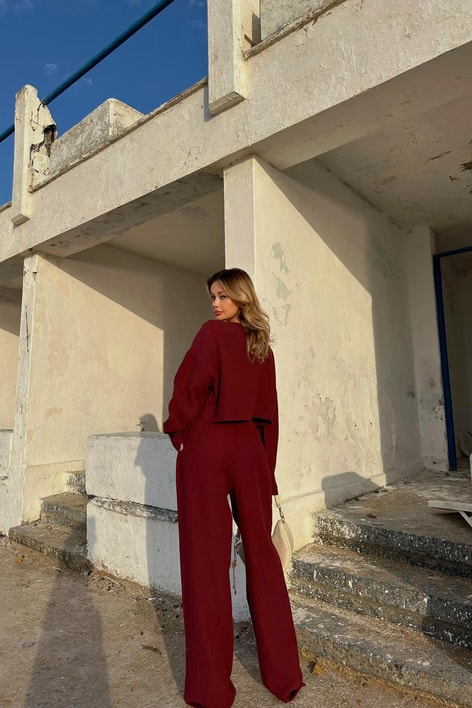 Müslin Takım Bordo