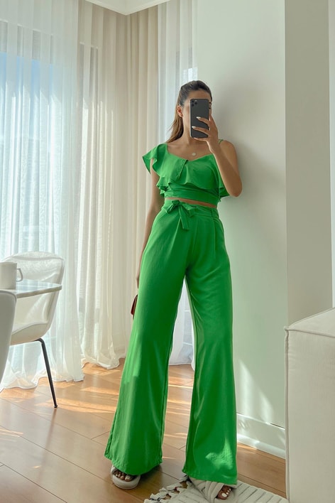 Palazzo Büstiyer Takım Benetton Yeşili