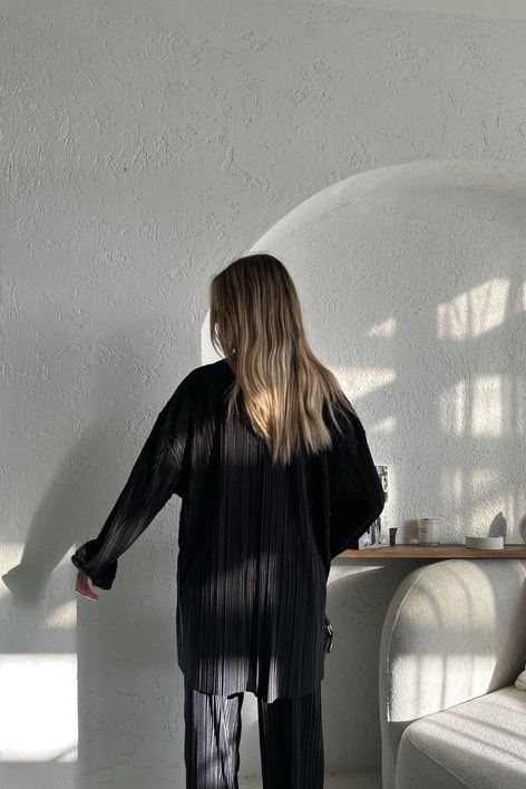 Pilise Pantolon Takım Siyah