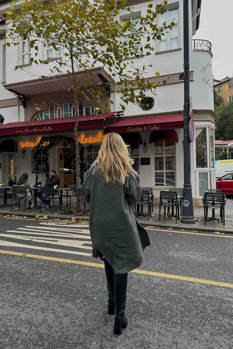 Triko Elbiseli Takım Antrasit