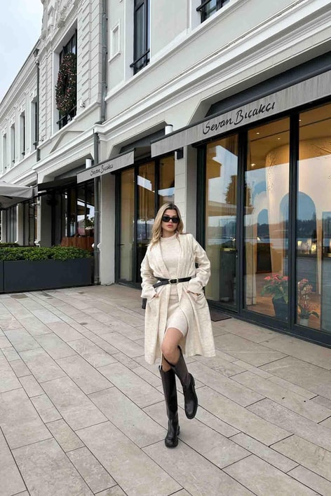 Triko Elbiseli Takım Taş