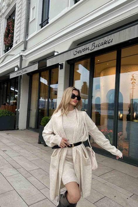 Triko Elbiseli Takım Taş