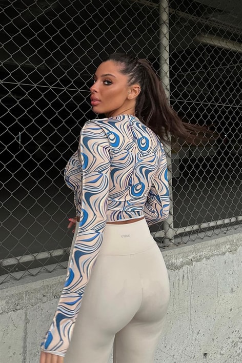 İspanyol Paça Yüksek Bel Tayt Taş