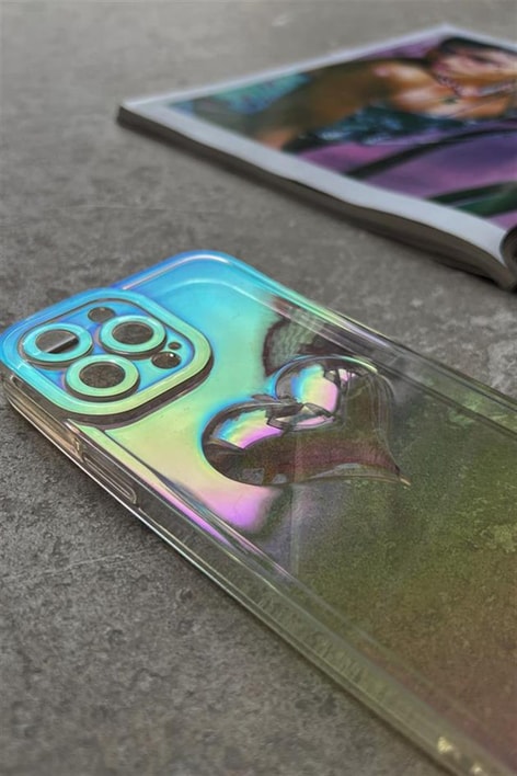 Kalp Kabartmalı Telefon Kılıfı Iphone13Pro Sarı