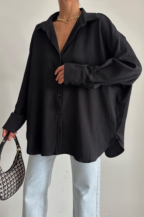 Tiril Basic Gömlek Siyah