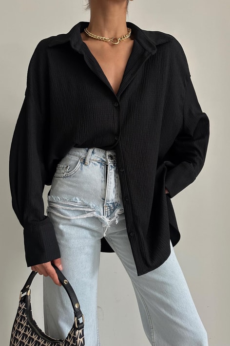 Tiril Basic Gömlek Siyah