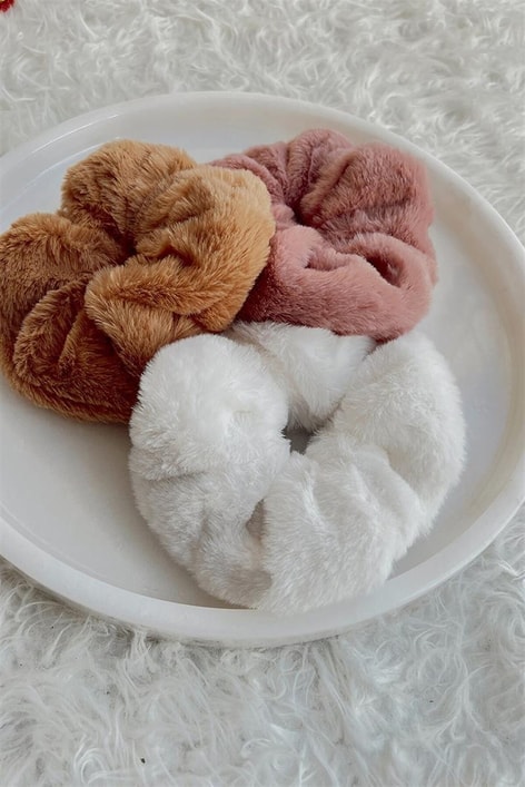 Yumoş Scrunchie Toka Gül Kurusu