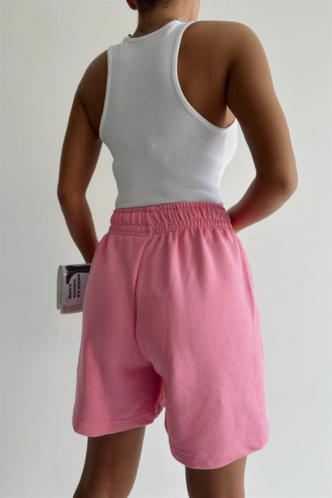 Fitilli Crop Atlet Beyaz