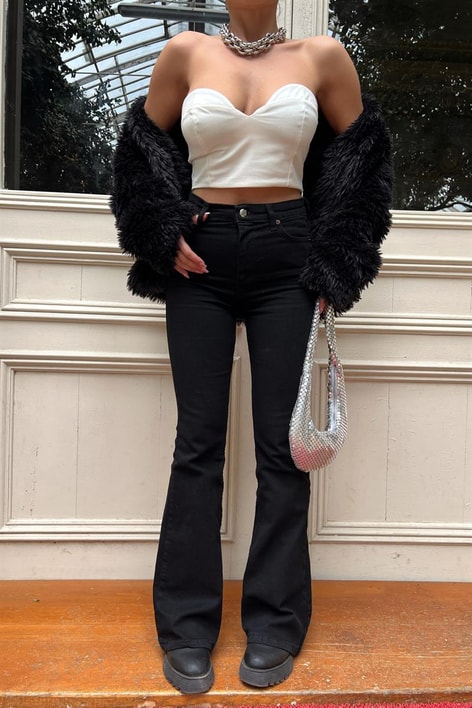 Straplez Trend Büstiyer Beyaz