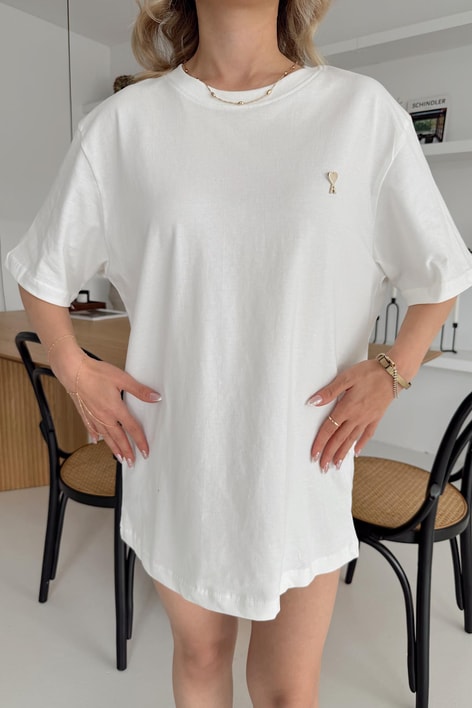 Ami Broslu Tshirt Beyaz