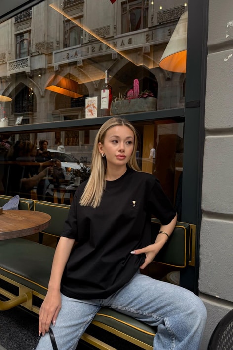 Ami Broslu Tshirt Siyah