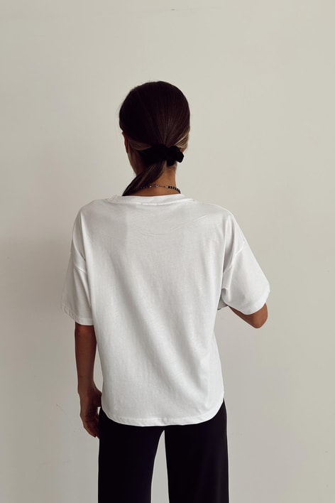 Basic Kısa Kol Tshirt Beyaz