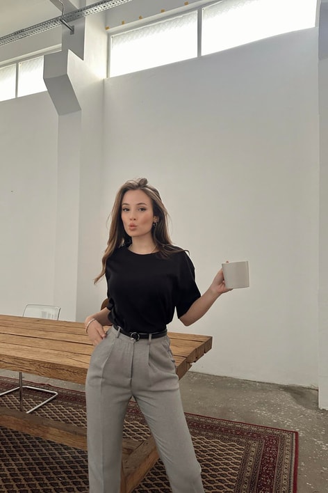 Basic Kısa kol tshirt Siyah