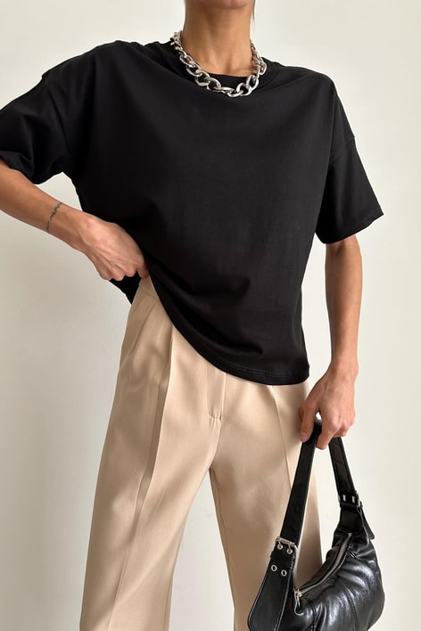 Basic Kısa Kol Tshirt Siyah