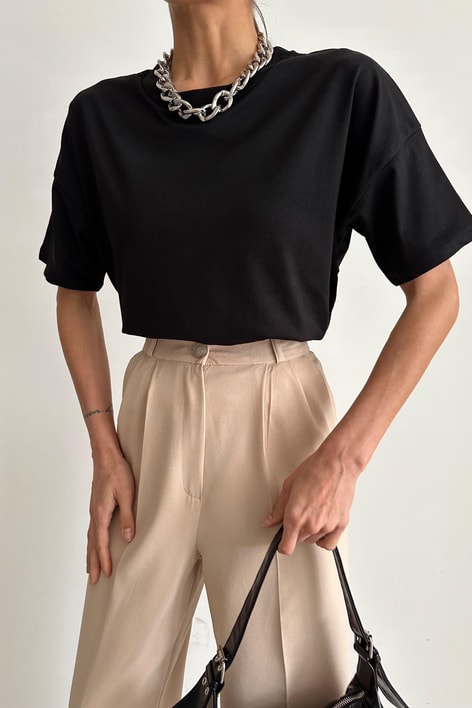 Basic Kısa Kol Tshirt Siyah