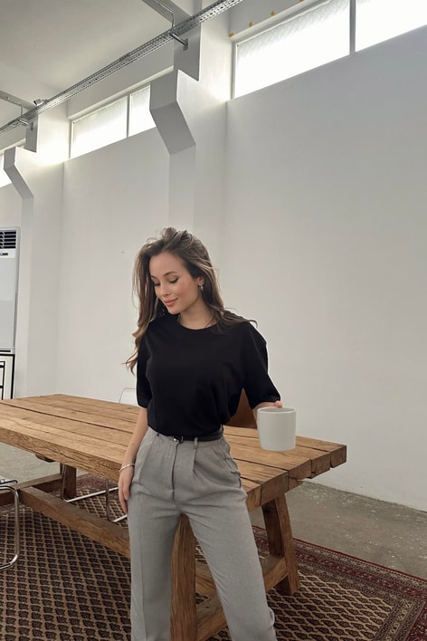 Basic Kısa kol tshirt Siyah