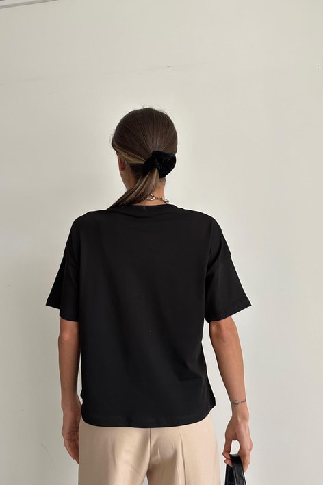 Basic Kısa Kol Tshirt Siyah