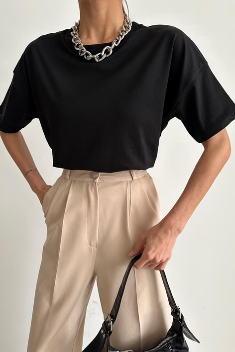 Basic Kısa Kol Tshirt Siyah