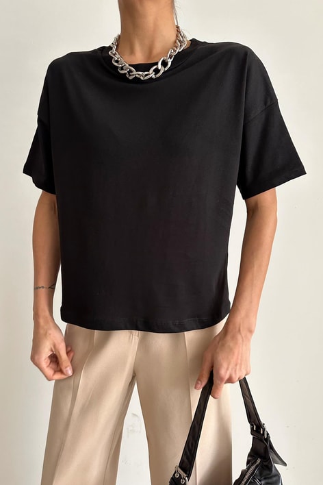 Basic Kısa Kol Tshirt Siyah