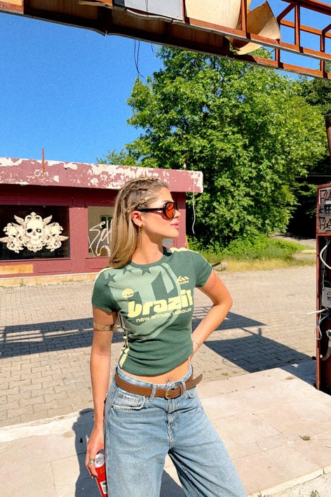 Brazil Lisanslı Tshirt Yeşil