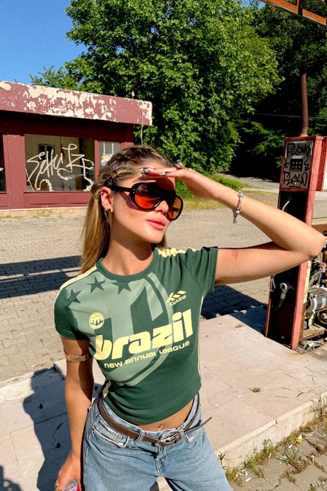 Brazil Lisanslı Tshirt Yeşil
